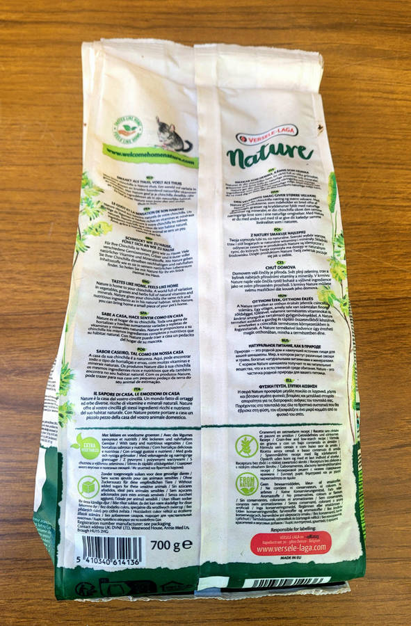 Versele-Laga Nature CHINCHILLA Pet Food. 700g
