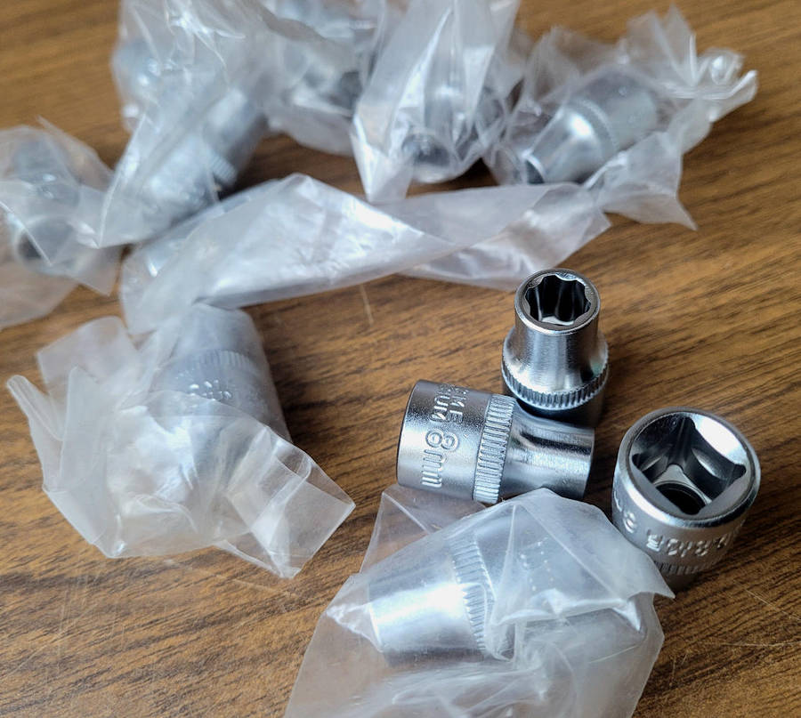 8mm Chrome Vanadium Hex Bit Socket. Bid Per Piece