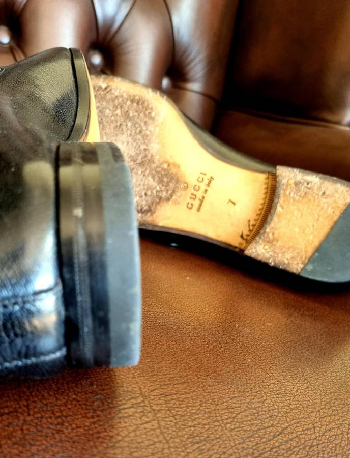 ORIGINAL High End GUCCI Men`s Genuine Leather Loafers (UK Import)