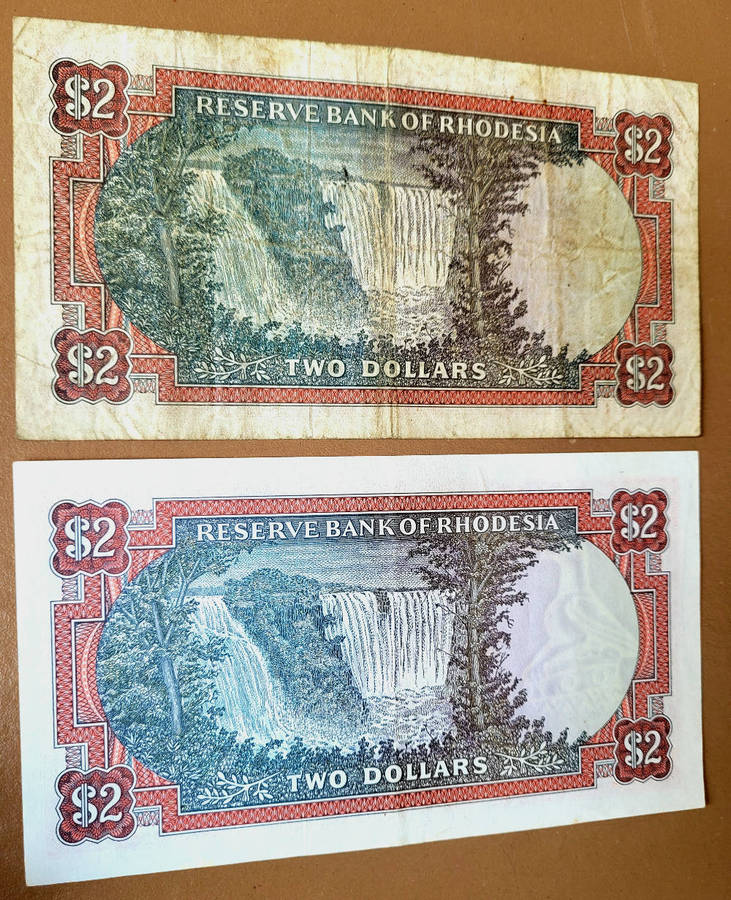 RHODESIA BANK NOTES #6 (As Pictured)  Bid Per Piece-To Take Both
