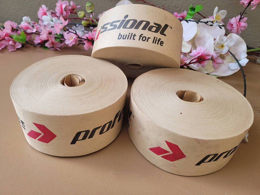 860g LARGE Professional-Branded GUM TAPE ROLL/ KRAFT PAPER TAPE ROLL. (Bid Per Piece-To Take All 4x)