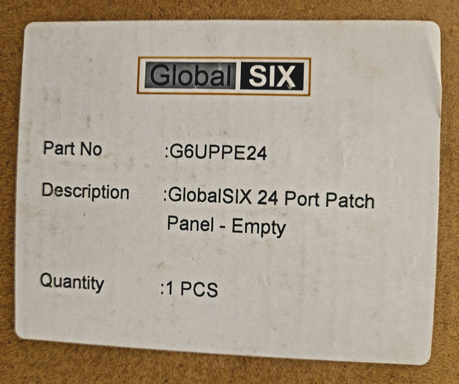 UNUSED...GLOBAL SIX 24-Port Patch Panel (Bid Per Piece )