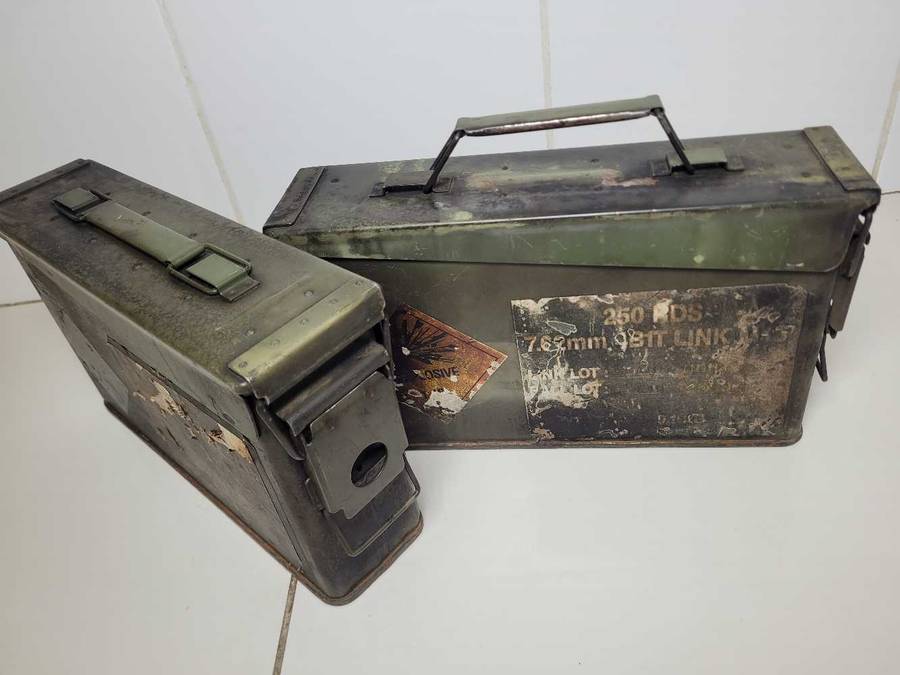 250 Rounds, 7.62mm Vintage Military Ammunition Box Bundle (Bid Per Lot)