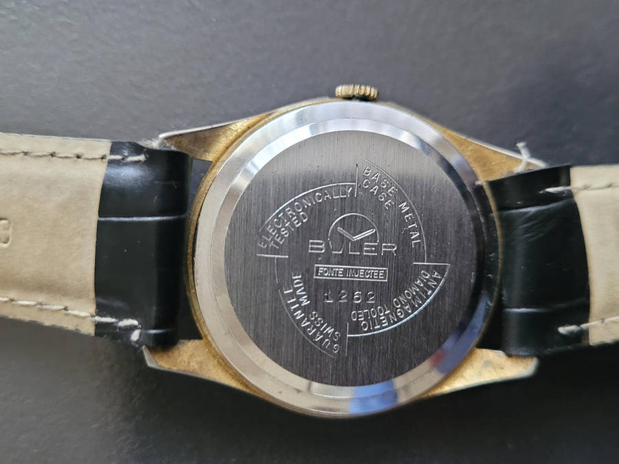 BULER NIVAROX (1262) 17 Jewels Hand-Wound Anti-Magnetic Diamond-Tooled Wrist Watch. WORKING...