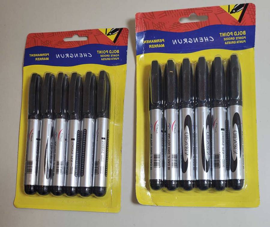 CHANGRUN 6-Piece Pack Permanent Markers (Bid Per Pack)    LAST 2x