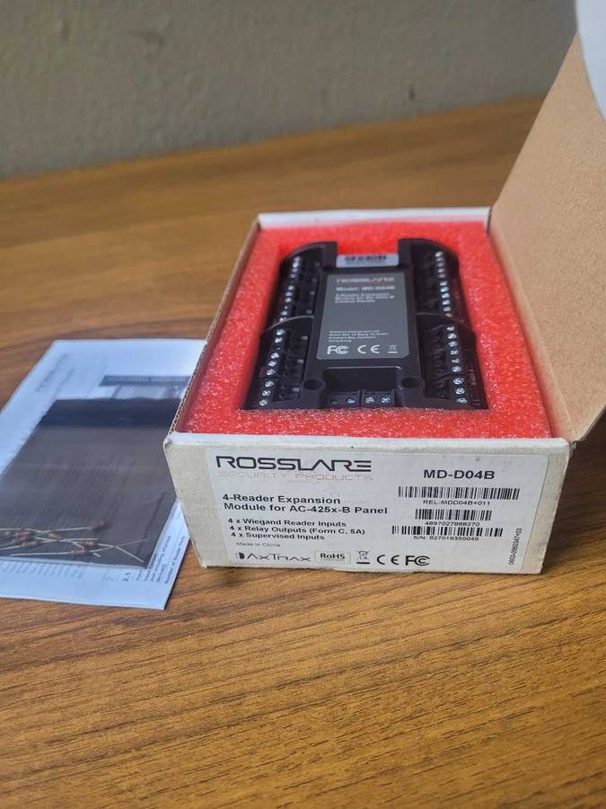 UNUSED ROSSLARE 4-Reader Expansion Module For AC-425xB Panel (MD-D04B)
