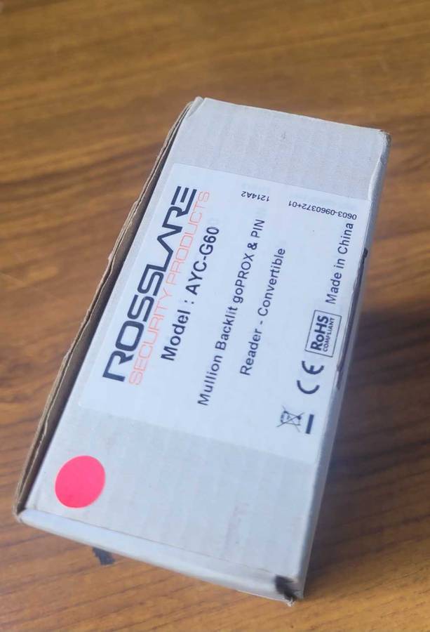 UNUSED... Rosslare AYC-G60  Mullion Backlit go-Prox & PIN Reader - Convertible Ayc-g60