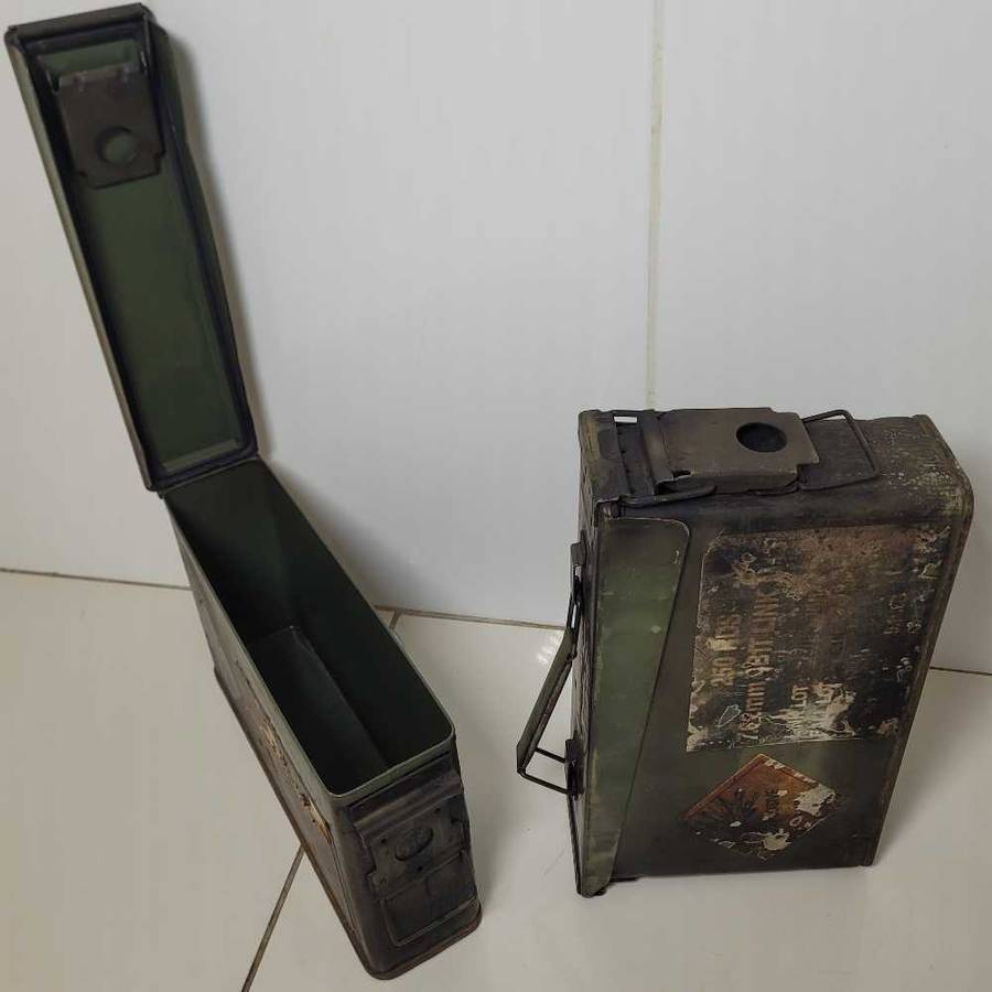 250 Rounds, 7.62mm Vintage Military Ammunition Box Bundle (Bid Per Lot)