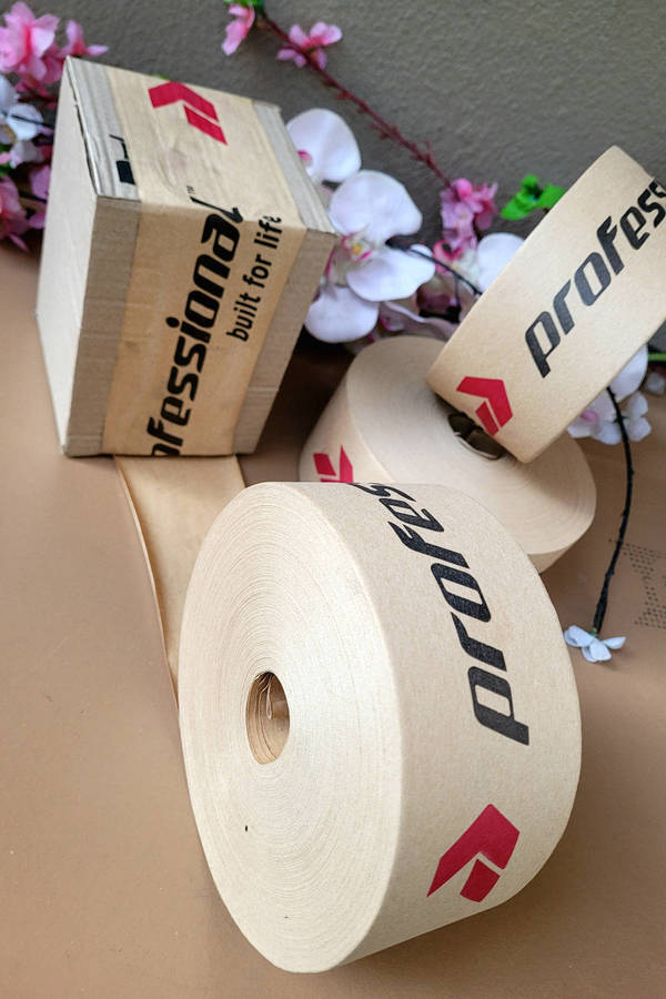 860g LARGE Professional-Branded GUM TAPE ROLL/ KRAFT PAPER TAPE ROLL. (Bid Per Piece-To Take All 4x)