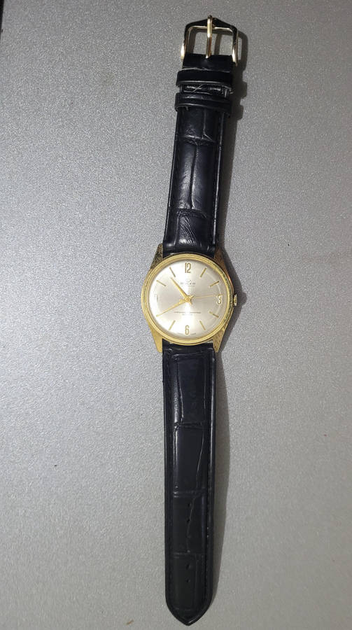 BULER NIVAROX (1262) 17 Jewels Hand-Wound Anti-Magnetic Diamond-Tooled Wrist Watch. WORKING...