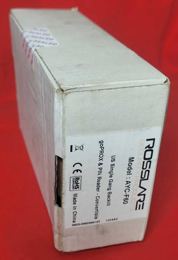 Rosslare Us Single Gang Backlit Go Prox & PIN Reader - Convertible Ayc-F60