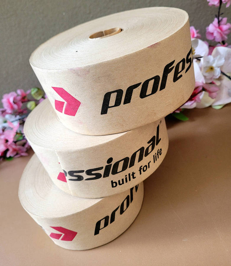 860g LARGE Professional-Branded GUM TAPE ROLL/ KRAFT PAPER TAPE ROLL. (Bid Per Piece-To Take All 4x)