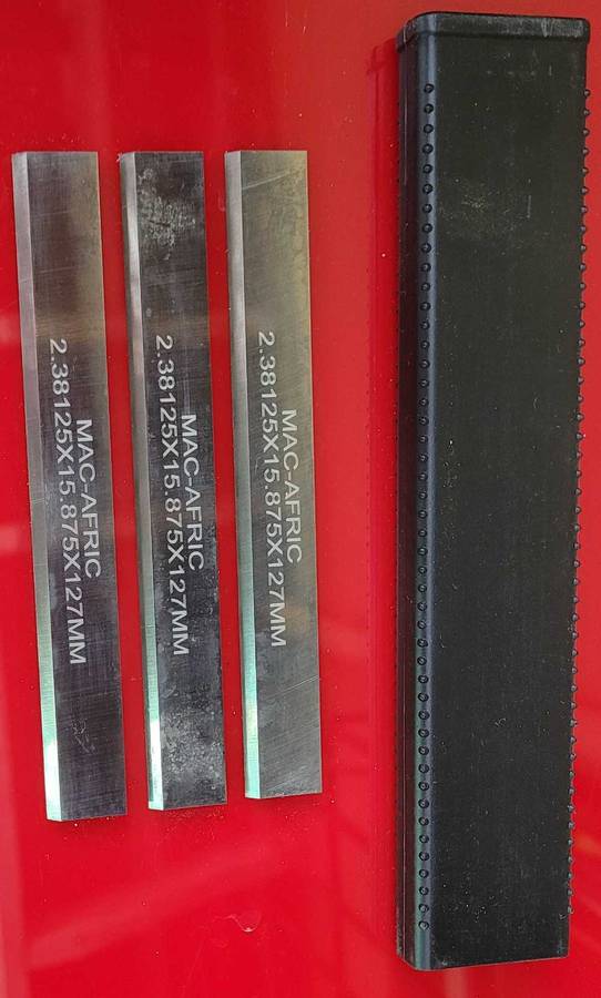 Mac Afric Replacement HSS Lathe Machine Cut-Off Blades 2.381 x 15.875 x 127mm (Set of 3)