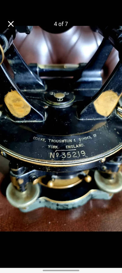 Vintage Theodolite (No.35219) Surveying & Engineering Precision Instrument