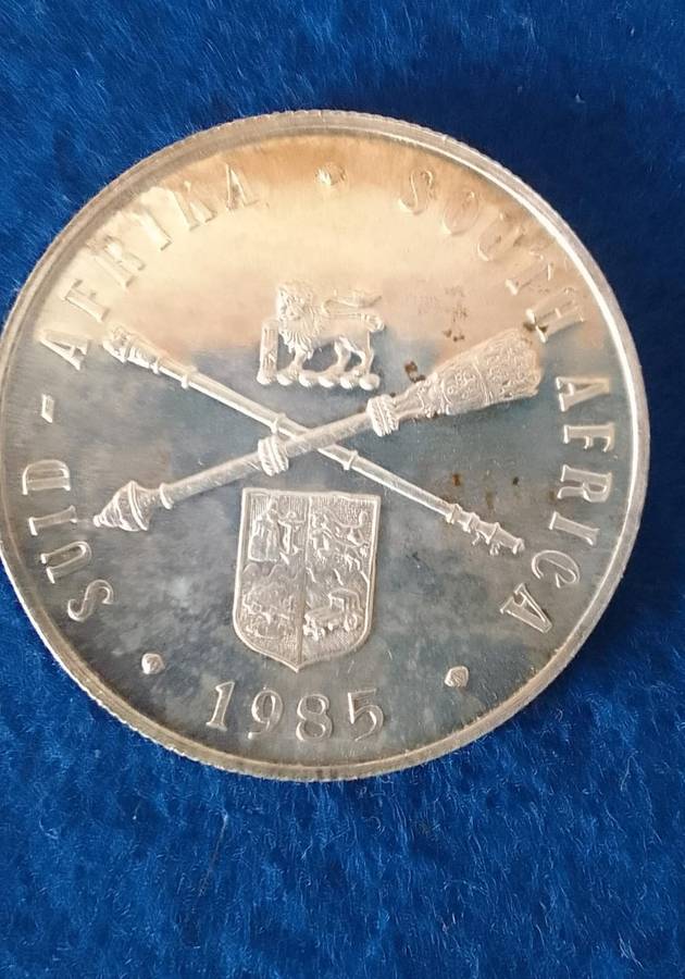 1985 SILVER PROTEA R1 PARLIAMENT PROOF COIN