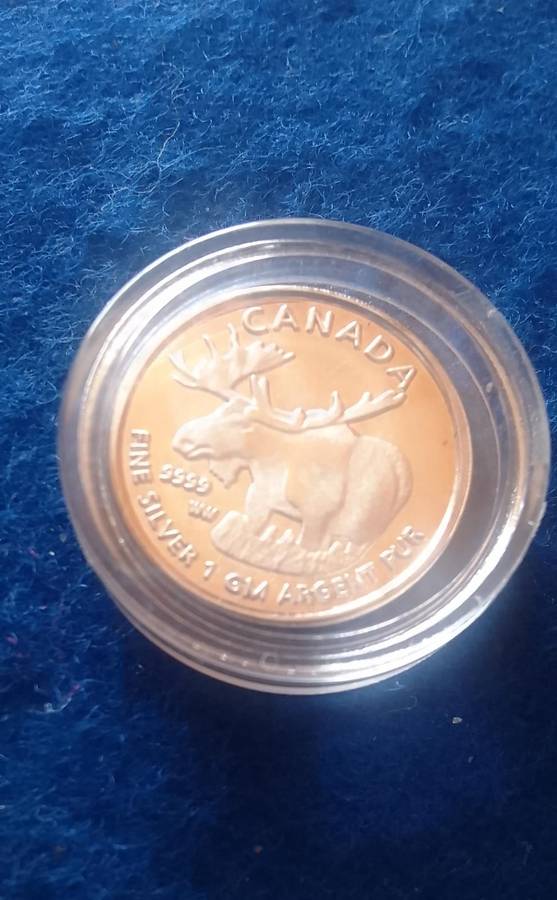 Silver Tickey: Canada Wild Life Fine Silver One Gram Coin (1 gm) - In Capsule