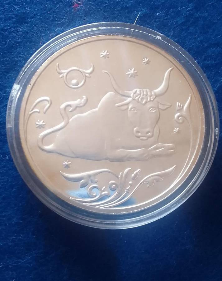 Commemorative coin:  constellation TAURUS coin - silver plated