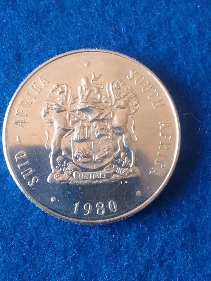 1980 RSA ONE RAND NICKEL - LOVELY COIN