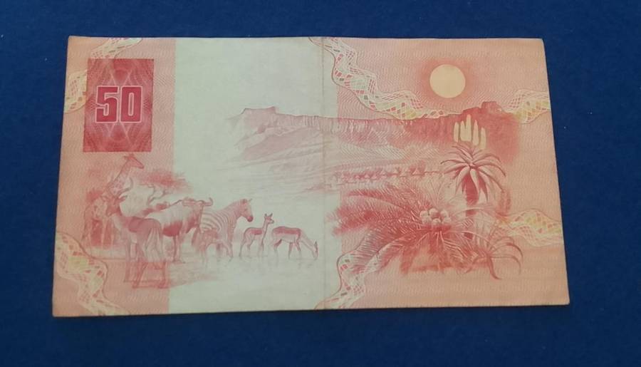 FIFTY RAND Gerhard de Kock banknote - A- Number