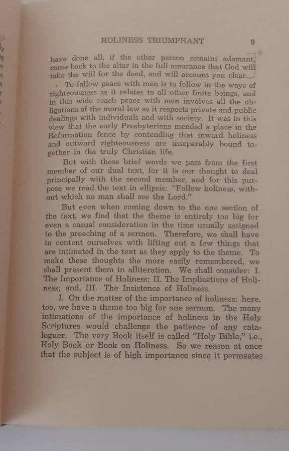 Book: Holiness Triumphunt -JB Chapman