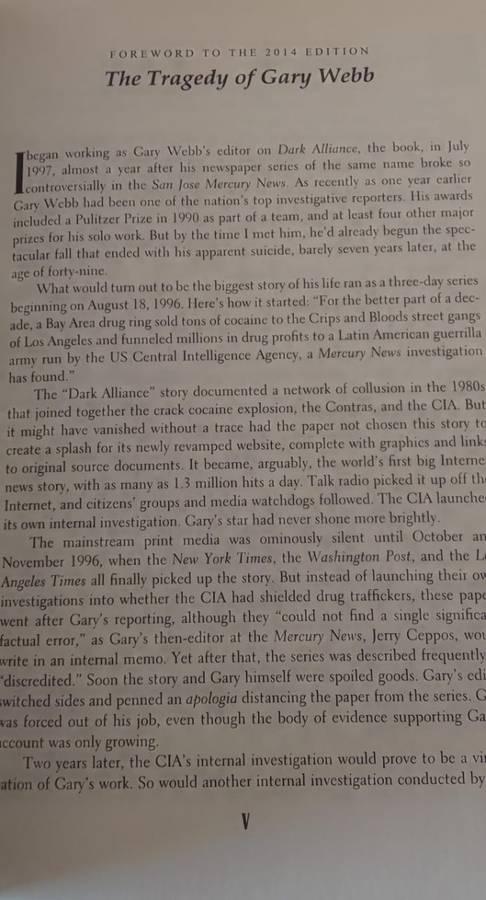 Book: DARK ALLIANCE - GARY WEBB - (AN AWARD WINNING BOOK)