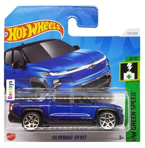 Hot Wheels 2024 110/250 Chevy Chevrolet Silverado EV RST Green Speed