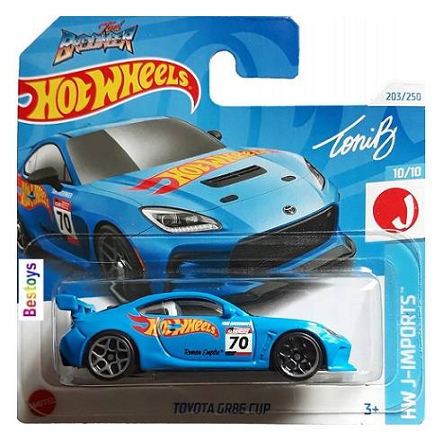Hotwheels Hot Wheels Diecast Model Car 2024 203/250 Toyota GR 86 GR86 Cup No 70 J Imports 1/64 scale