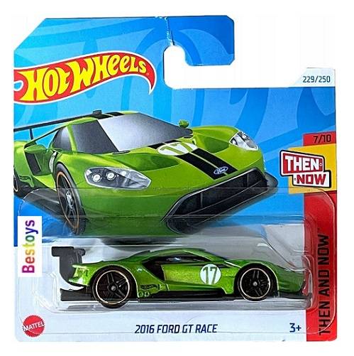 Hot Wheels 2024 229/250 Ford GT Race 2016 No 17 Then & Now