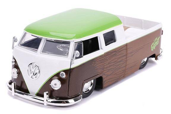 JADA Marvel 31202 VW Volkswagen Pickup Double cab 1963 + Groot Figure Guardians of the Galaxy