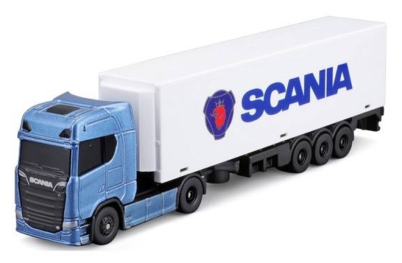 Maisto Mini Work Machines Scania 770 S 770S Truck & Box Trailer 1/87