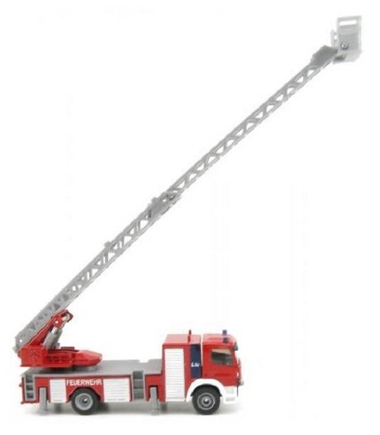 SIKU Diecast Model 1841 Mercedes Benz Extending Ladder Fire Truck Engine 1/87 HO railway scale