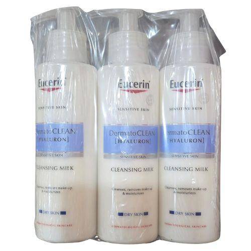 Eucerin DermatoCLEAN [HYALURON] Cleansing Milk 200ml  Bundle of 3 for R 150.00