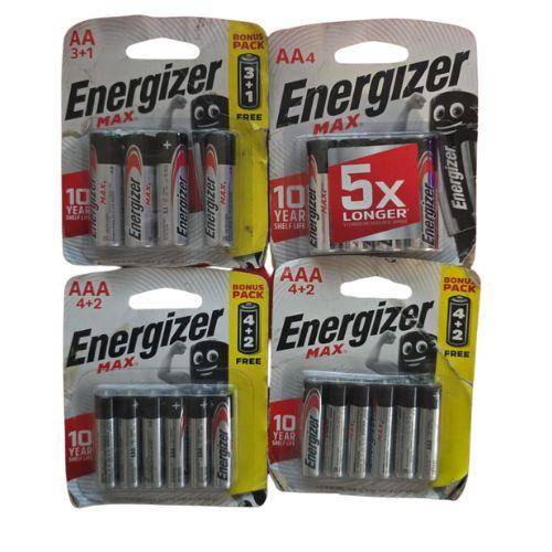 Energizer Max Battery Bundle - AA (8 Batteries) AAA ( 12 Batteries)
