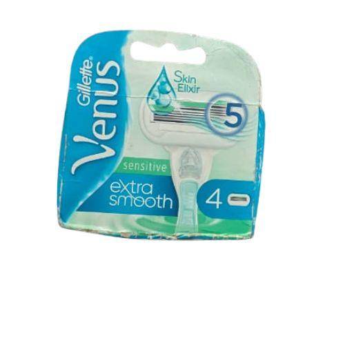 Gillette Venus Extra Smooth Sensitive Razor Blades  4 Pack (Damaged Packaging)