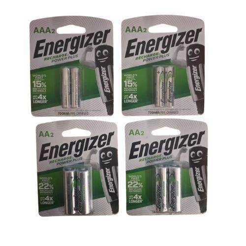 Energizer Recharge Power Plus Bundle - (2 Pack AA+ 2Pack AAA+2 Pack AA+ 2Pack AAA)