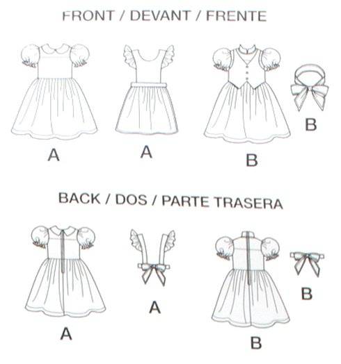 Simplicity S0979 (Size US 3-8) - Mad Hatter and Alice in Wonderland Girls Dresses - Sewing Pattern