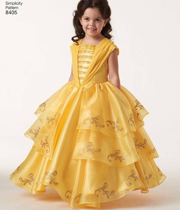 Simplicity 8405 (Size 3-8) plus 18 inch Dolls - Belle from Beauty and the Beast - Sewing Pattern