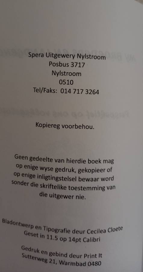 My broeders en landgenote (1838 Bloedrivier Gelofte) (Prof H van der Wateren)