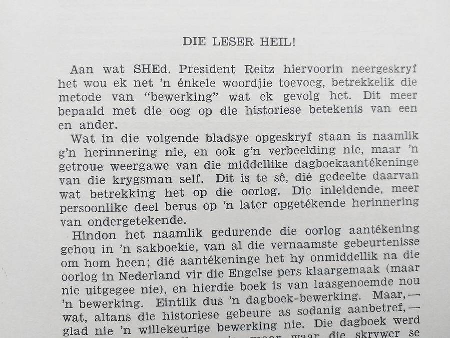 Kaptein Hindon Oorlogsavonture van n Baasverkenner (Gustav Preller)