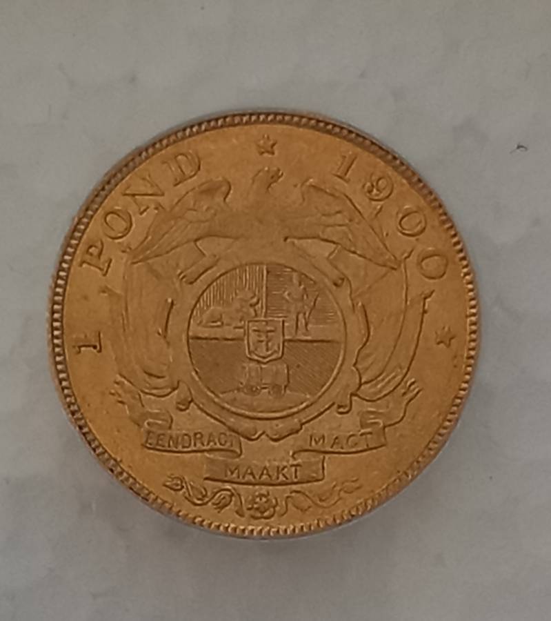 1900 ZAR Anacs AU58 pond