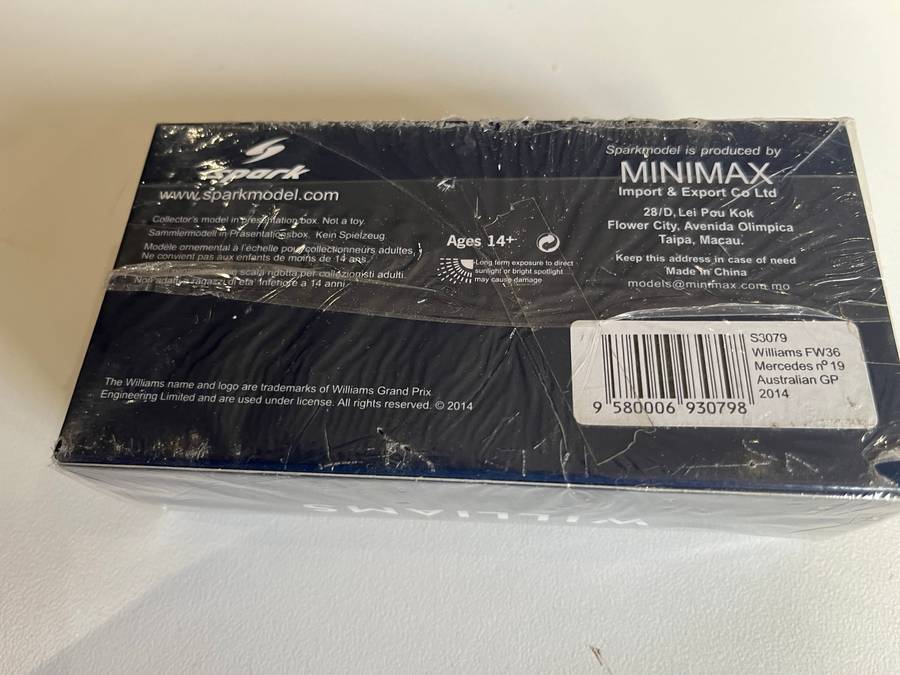 Spark 1/43 Williams Felipa Massa