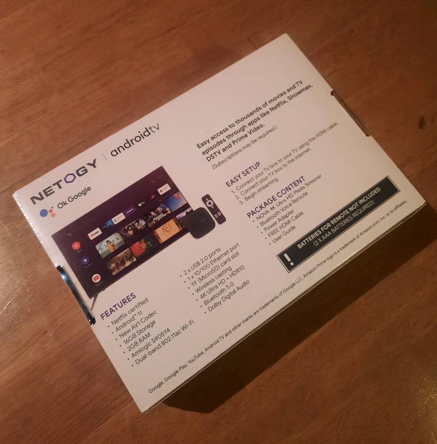 Netogy Nova 4K Ultra HD Android TV Box