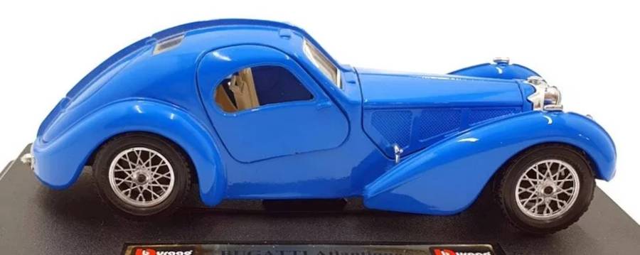Bugatti Atlantique 1936 blue Bburago 1:24 NEW+boxed #2259 instant wheels