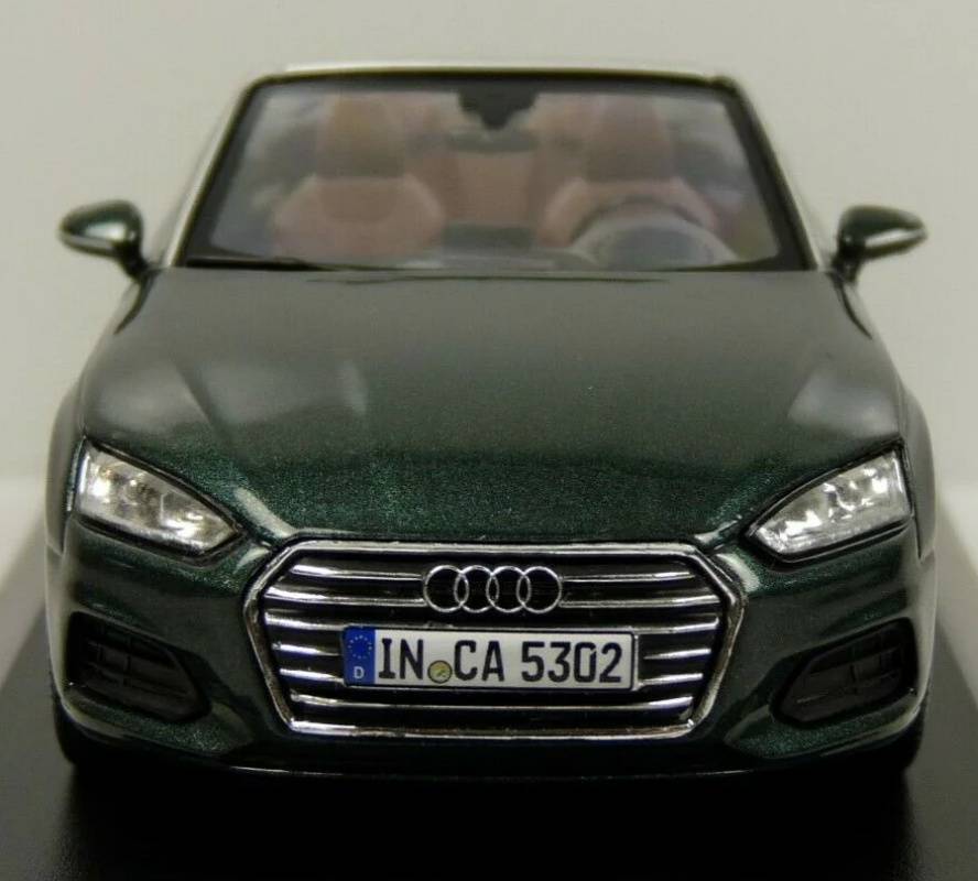 Audi A5 Cabriolet 2017 Gotland Green 1/43 Spark/Audi Cllctn NEW+boxed #6158 instant wheels