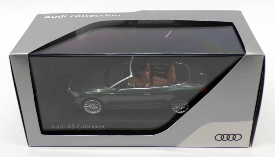 Audi A5 Cabriolet 2017 Gotland Green 1/43 Spark/Audi Cllctn NEW+boxed #6158 instant wheels