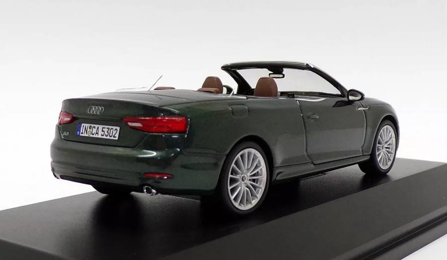 Audi A5 Cabriolet 2017 Gotland Green 1/43 Spark/Audi Cllctn NEW+boxed #6158 instant wheels