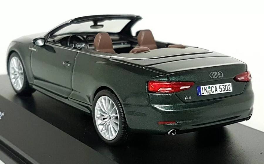 Audi A5 Cabriolet 2017 Gotland Green 1/43 Spark/Audi Cllctn NEW+boxed #6158 instant wheels