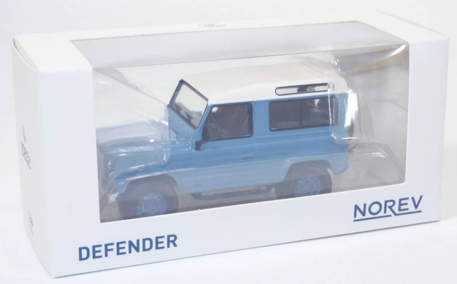 Land Rover Defender 1995 blue&white 1/43 Norev NEW+boxed #6180 instant wheels
