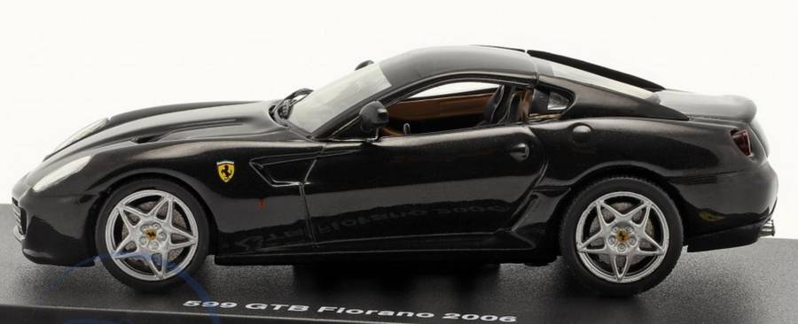 Ferrari 599 GTB Fiorano 2006 black 1/43 Altaya/IXO NEW+boxed #6210 instant wheels