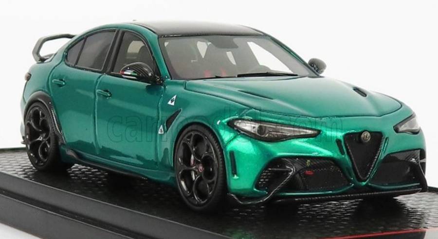 Alfa Romeo Giulia GTAm 2020 Montreal green metallic 1/43 Bburago NEW+boxed #6212 instant wheels
